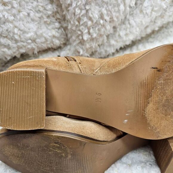 Matisse Tan Suede Leather‎ Fringed Ankle Boots sz 9 - Picture 6 of 6